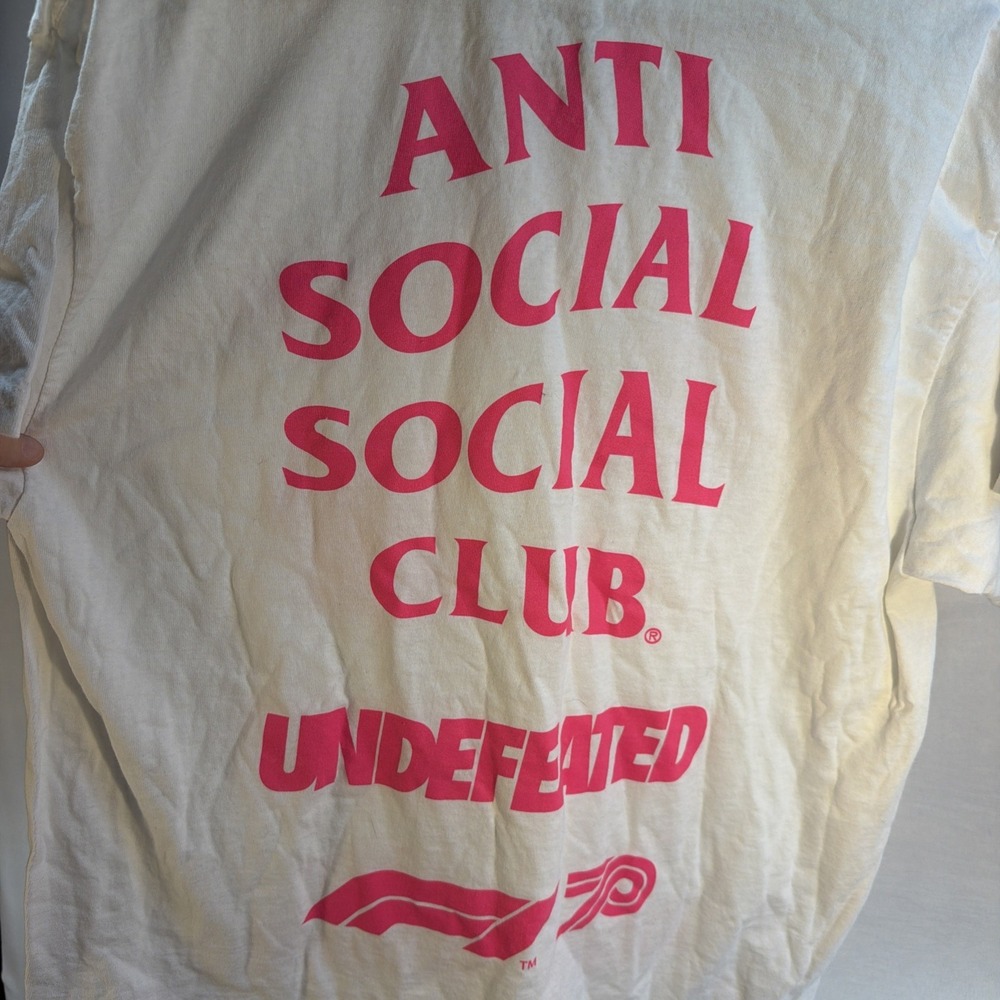 Anti Social Social Club Undftd F1 T-Shirt Size Large ASSC Formula 1 Racing